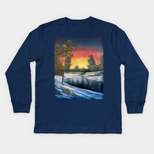 Golden Sunset Kids Long Sleeve T-Shirt